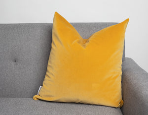 Modern Contemporary Yellow Velvet Pillow Cover