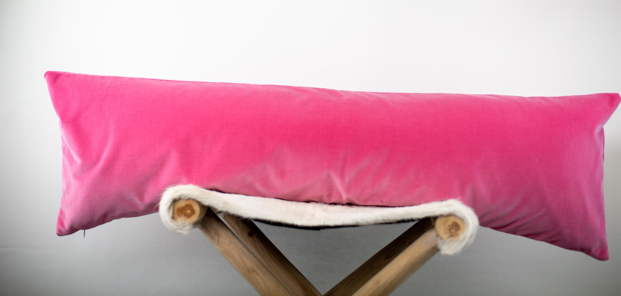 Hot  Pink Velvet Cushion