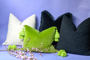 Black  Wool Boucle Pillow