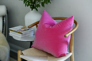 Hot  Pink Velvet Cushion