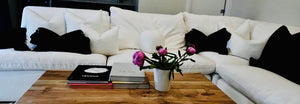 Black Velvet Pillow with Oversized Tassels