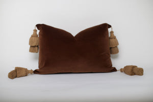 Mocha Mousse Pillow with Tassels