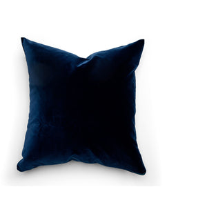 Modern Contemporary Blue Soft Italian Velvet Pillow Cover