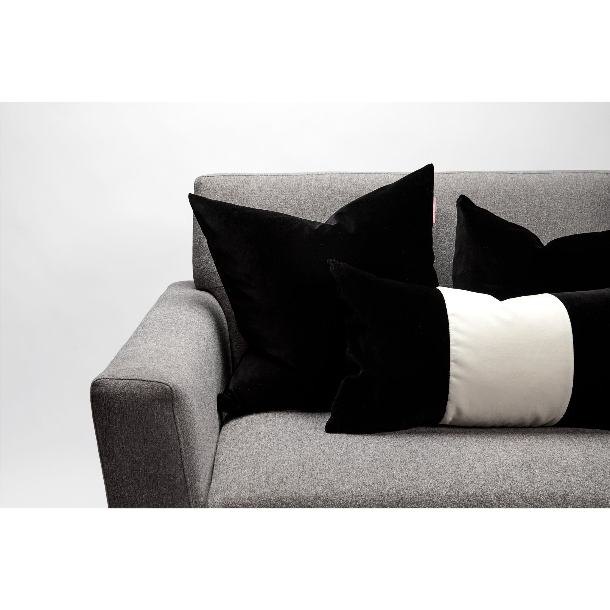 Modern  Contemporary Black Soft Italian Pillow Cover