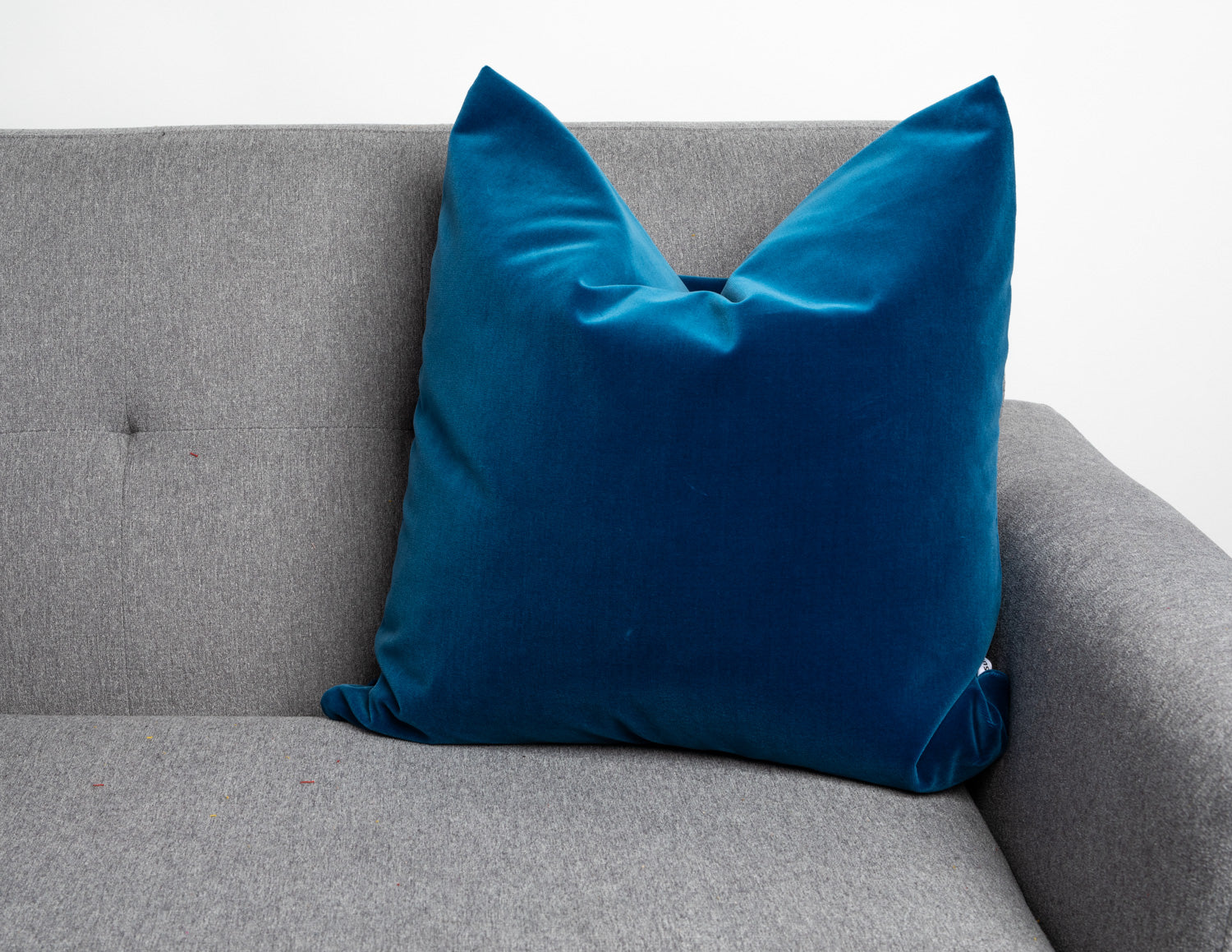 Modern Contemporary Blue Velvet Pillow Cover